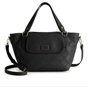 Frye Black Quilted Satchel BLACK